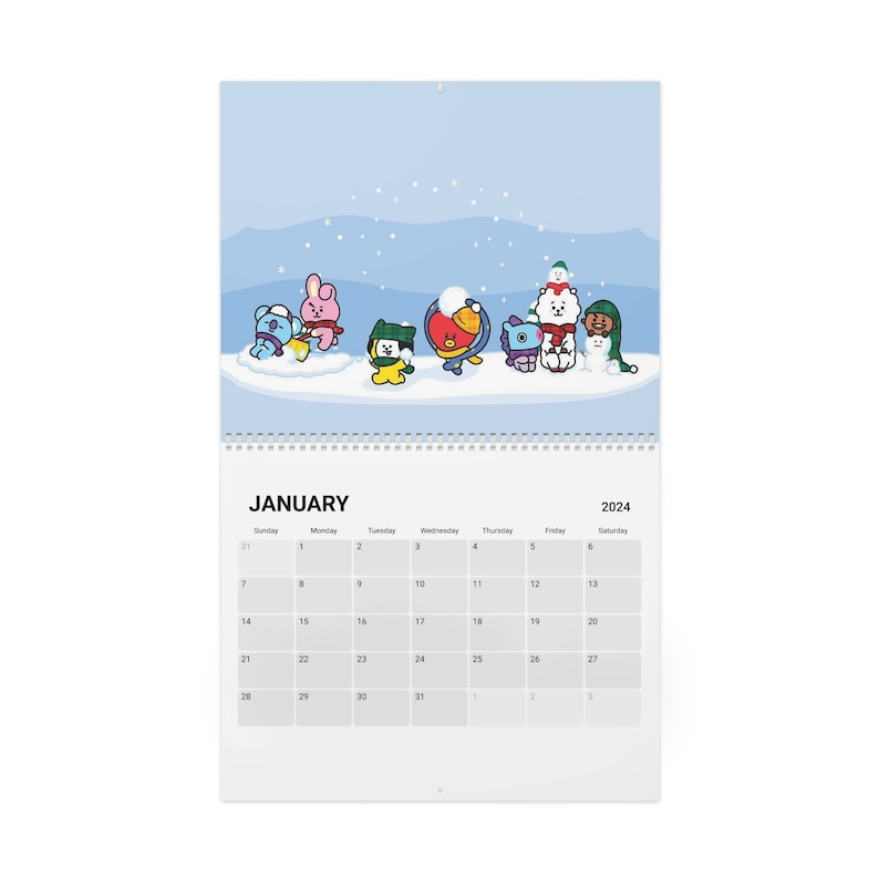 BTS BT21 2024 Calendar BTS 2024 Wall Calendar, Bts Fan Gift, Calendar