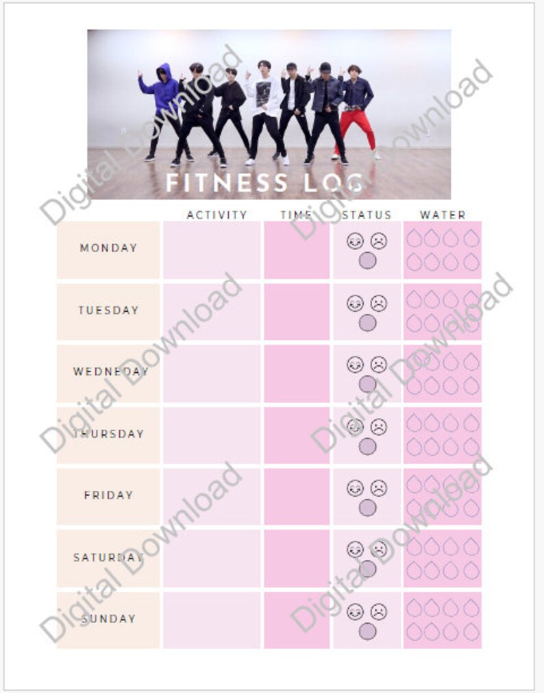 BTS 2024 Planner BTS Digital 2024 Journal 53 Printable Etsy Canada