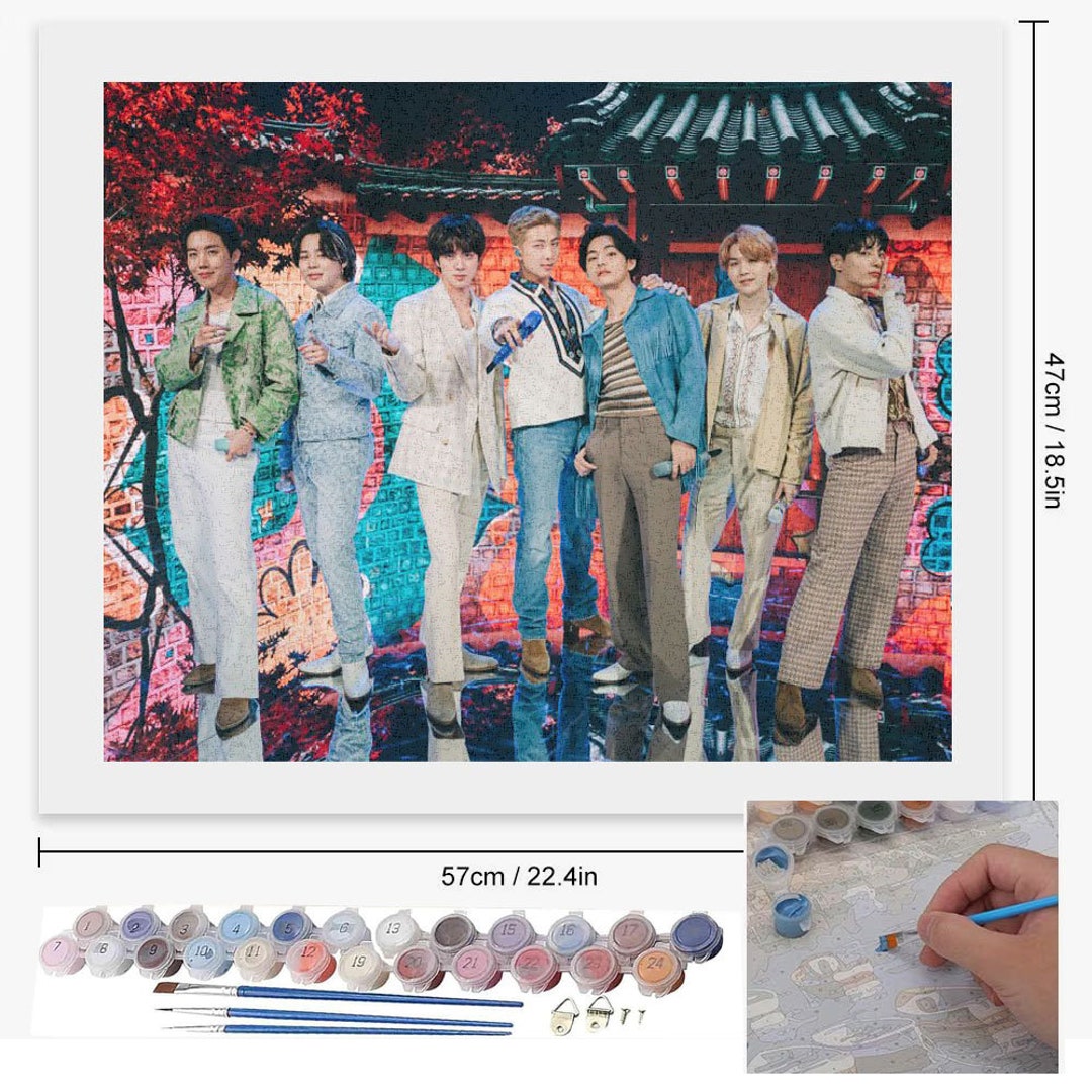 BTS Paint by Number Set Custom Paint by Number Paint by Number Kit