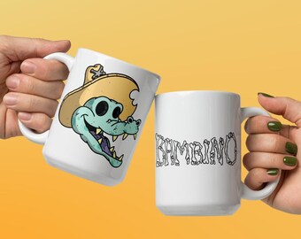 Cartoon Cowboy Crocodile Mug | Bambino