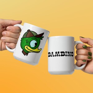 Taza de pato de dibujos animados