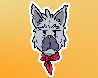 Cartoon Grumpy Cat Sticker | Wild West Cat Artwork | Gift for Cat Lovers | Laptop, Phone, Water Bottle & Car Decal | Cute Cat Illustration