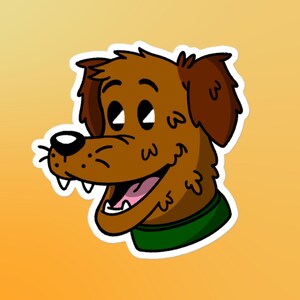 Cartoon Chocolate Labrador Retriever Vinyl Die Cut Sticker | Cute Dog Art | Gift for Lab Lover | Laptop, Phone, Planner, Bottle & Car Decal