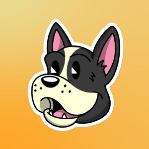 Naklejka z wycinanym motywem francuskiego buldoga | Uroczy piesek | Prezent dla miłośnika buldoga francuskiego | Naklejka na laptopa, telefon, planer, butelkę i samochód