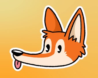 Cute Cartoon Fox Sticker | Vinyl Die Cut | Laptop Sticker | Car Decal | Fox Art | Outdoors Wilderness Nature Art | Scrapbooking