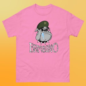 Camisa Bulldog Militante de Dibujos Animados / Bambino