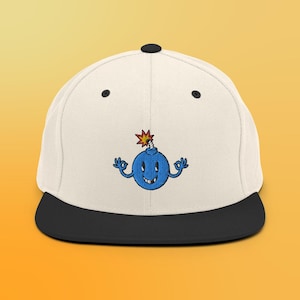 Cartoon Blue Bomb Snapback Hat