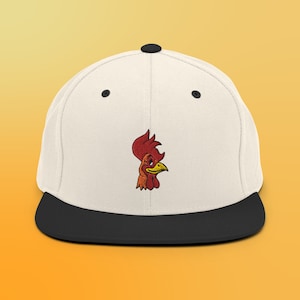 Cartoon Rooster Embroidered Snapback Hat