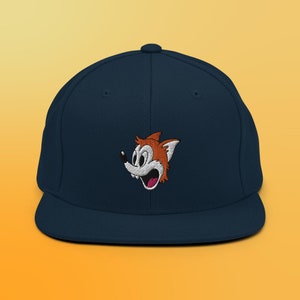 Gorro Snapback de lobo rojo de dibujos animados/zorro rojo