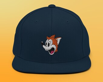 Cartoon Red Wolf / Red Fox Snapback Hat