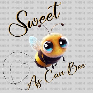 Dolce come un&#39;ape ~ PNG - Sublimazione - Baby Bee - Bavaglino - Tazza con beccuccio - Immagine digitale - Tutina - Cuscino