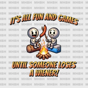 PNG - É tudo diversão e jogos - Imagem digital para camiseta - DTF - Sublimação - Camping - Engraçado
