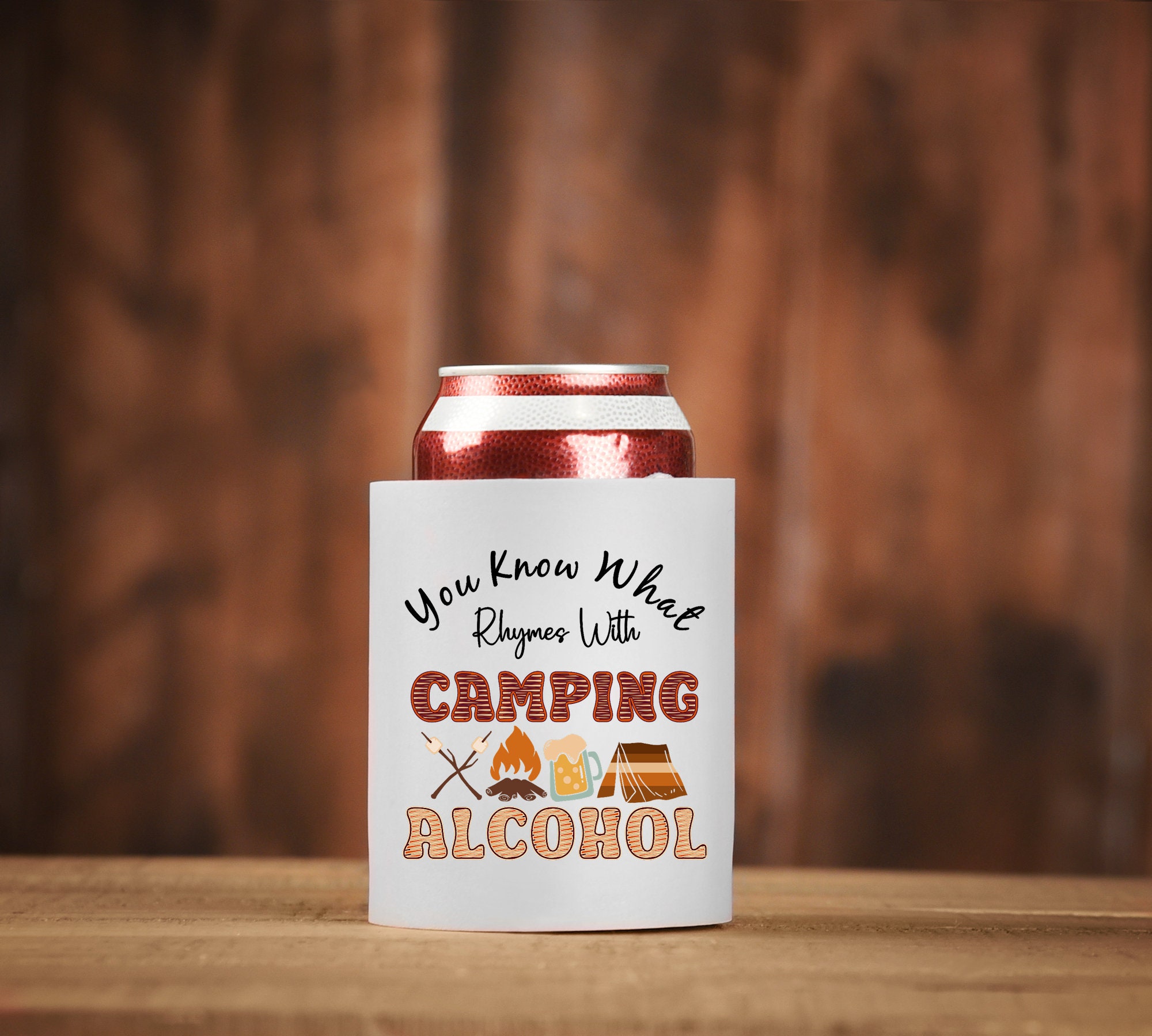 Rhymes With Camping ALCOHOL PNG Sublimation Tshirt Digital Image