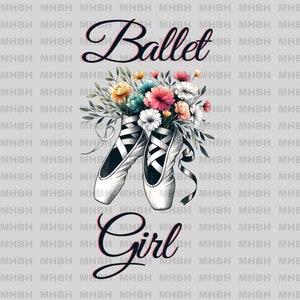 PNG - Ballet Girl - Digital Image - clipart - Sublimation - Dancer - Ballet Shoes