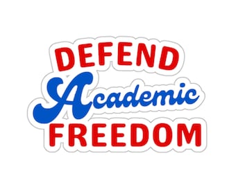 Pegatinas troqueladas para defender la libertad académica