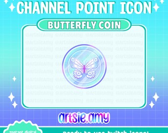 Purple Butterfly Coin Icon