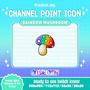 Rainbow Mushroom Channel Point Icon