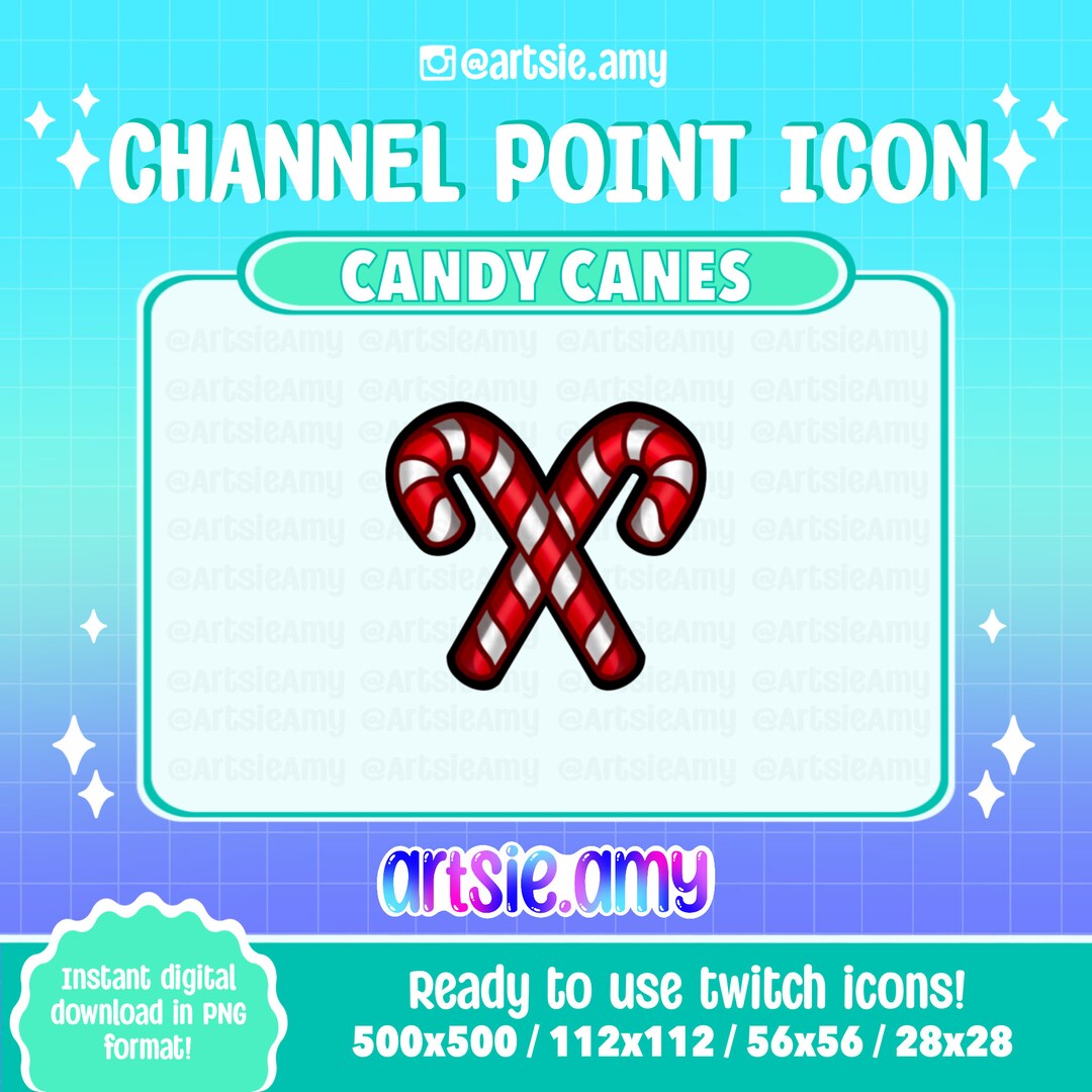 Candy Canes Channel Point Icon - Etsy
