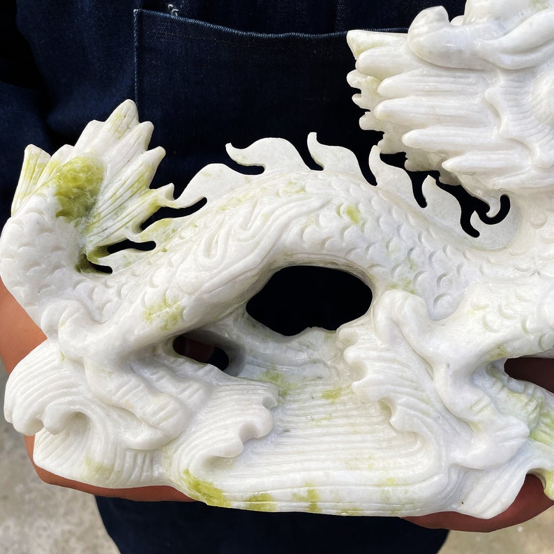 Huge Cauliflower Jade Dragon totemprotection Helps Release Etsy Australia