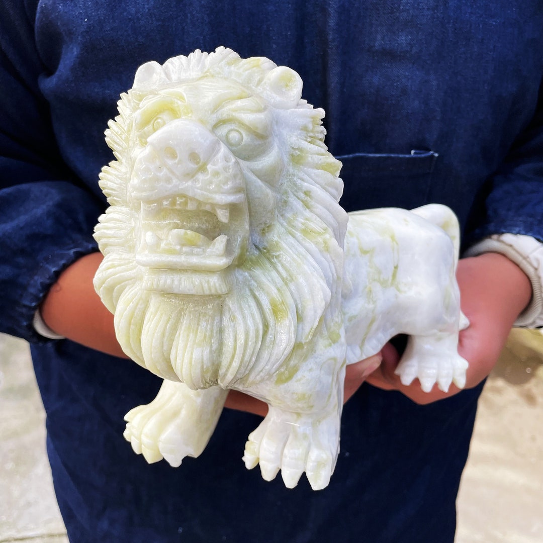 Huge Cauliflower Jade Liontotemprotection Helps Release Etsy