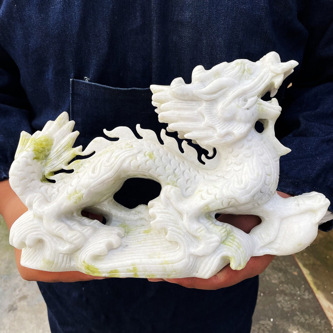 Huge Cauliflower Jade Dragon totemprotection Helps Release Etsy Australia
