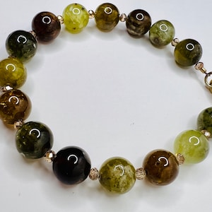 Glowing Green Garnet Bracelet