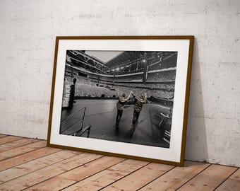 Póster de la gira de Oasis en Wembley: Arte mural musical retro