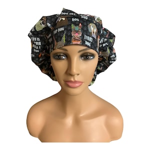 Dog, Bouffant, Scrub, Surgical, Bonnet or Hair Covering Hat