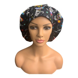 Sugar Skulls Dogs, Bouffant, Scrub, Surgical, Bonnet or Hair Covering Hat