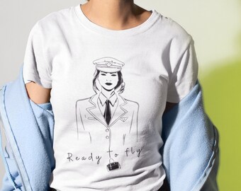 将来のパイロット学生への贈り物、パイロットの娘への贈り物、パイロットのお母さんへの贈り物、パイロットの妻へのシャツ、パイロットのお父さんへのTシャツ、航空旅客旅行用Tシャツ