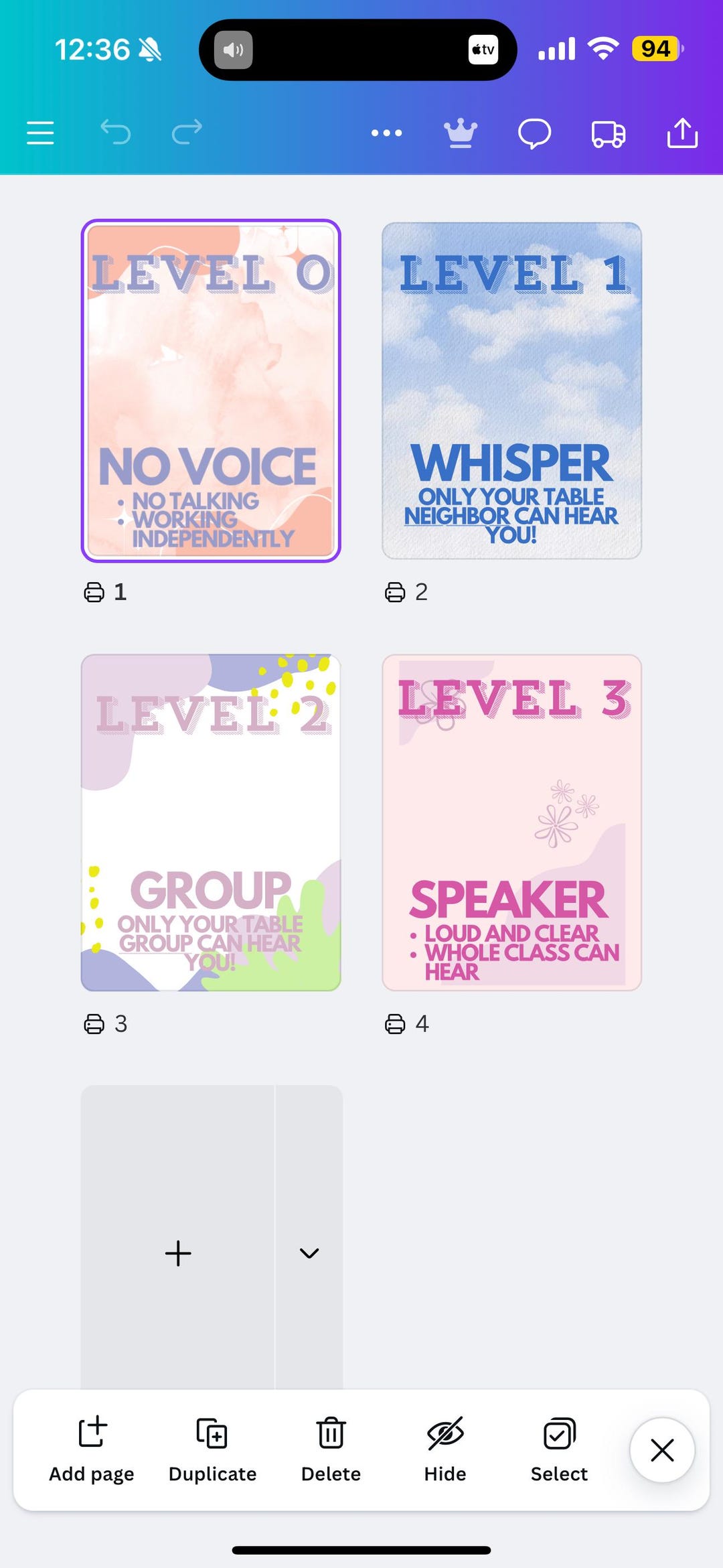 Voice Level Button Signs - Etsy