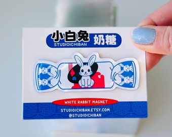 White Rabbit Candy Magnet: Nostalgic Asian Snack Charm