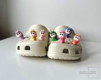 Shin-Chan 3D Crocs Charms - Rain Coat & Dino Designs Charms | Kawaii Charms  |
