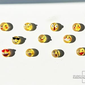 Hand-crafted to order - Emoji Bitmoji  Resin Charms | Pin Your Bag | Magnet | Shoe Charms | Crocs Charms | Kawaii Charms