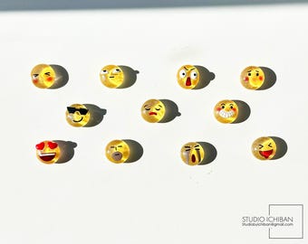 Hand-crafted to order - Emoji Bitmoji  Resin Charms | Pin Your Bag | Magnet | Shoe Charms | Crocs Charms | Kawaii Charms