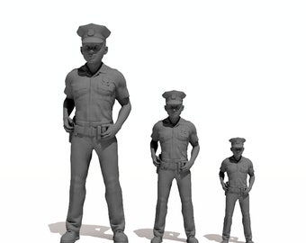 Miniature Law Enforcement Officer, Police Officer Figurine, Railway Model, Architecture Model, Landscape Design, Diorama, Scaled Model