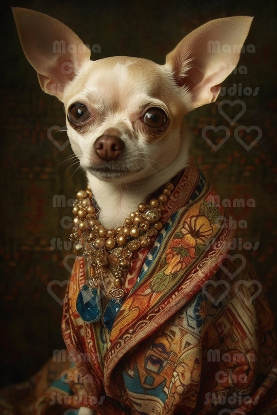 Chihuahua-licious Frida Kahlo-Inspired Art Print #6: Instantly Downloadable  for your Home or Office!