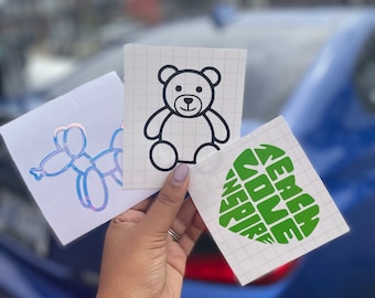 Décalcomanies en vinyle! Idéal pour les voitures, les gobelets, etc.