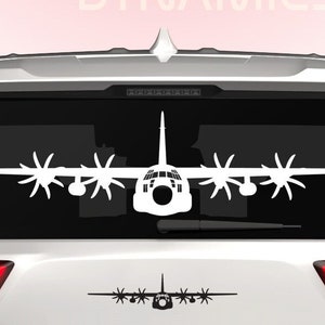 C-130H Hercules Sticker Decal / Die Cut / Many Sizes & Colors Available / Personalize / c130h c130 c-130 8 blade