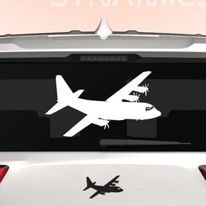 C-130 Hercules Sticker Decal / Die Cut / Many Sizes & Colors Available / Personalize / flying c130