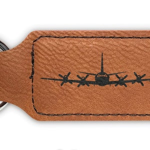 P-3 Orion Keychain / Rectangle Leatherette / Laser Engraved / Choose Color / Personalize / anti-submarine maritime surveillance asw  / DD059