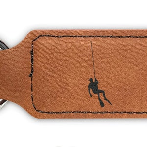Rescue Swimmer Keychain / Rectangle Leatherette / Laser Engraved / Choose Color / Personalize / sar pararescue search and rescue / DD094