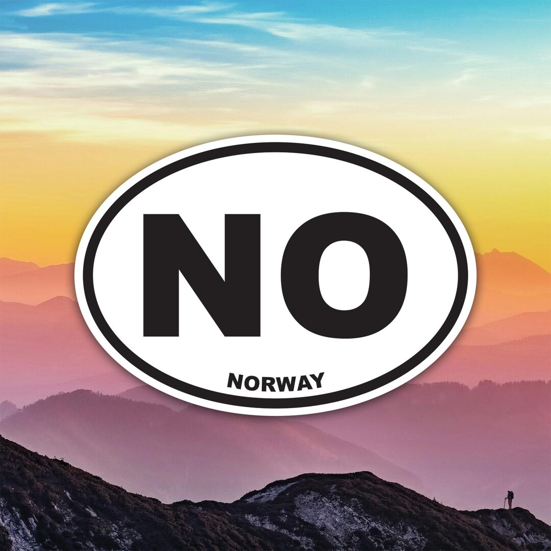 Norwegian Country Code Euro NO V3 Sticker Decal / Die Cut / Many Sizes ...