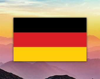 German Flag Sticker Decal / Die Cut / Many Sizes / Weatherproof / Made in USA