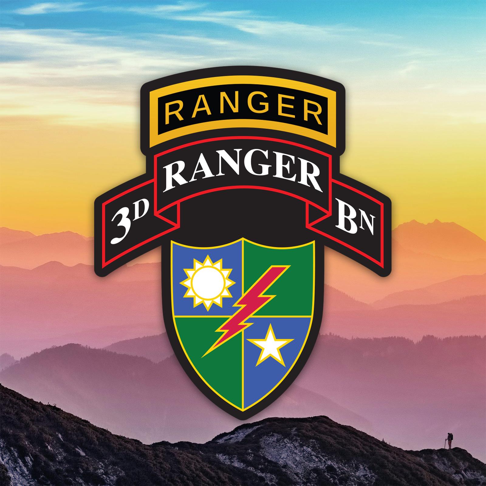 3rd Ranger BN With 75th Ranger Regiment Insignia Sticker Decal / Die ...