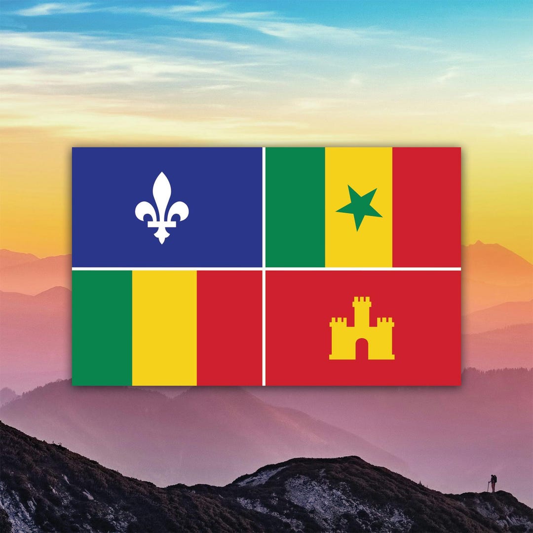 Creole Flag Sticker Decal / Die Cut / Many Sizes / Weatherproof / Made ...