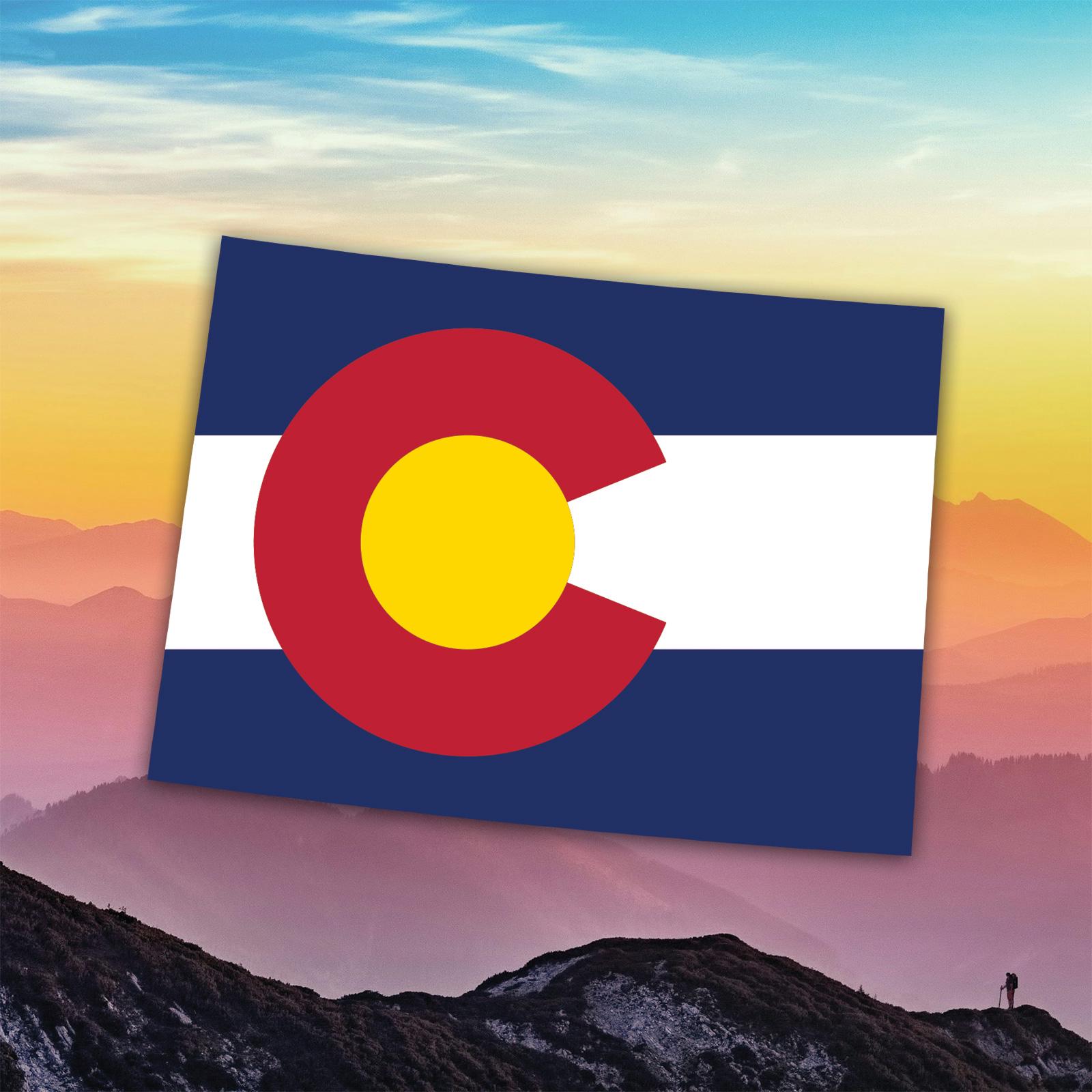 Colorado State Shaped Flag Sticker Decal / Die Cut / Many Sizes ...