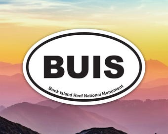 BUIS Buck Island Reef National Monument Sticker Decal / Die Cut / Many Sizes / Weatherproof / Made in USA