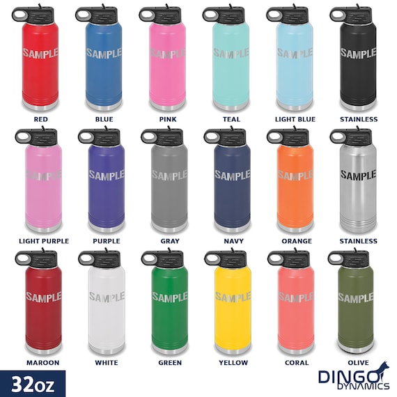 737 Next Generation NG Water Bottle 32 Oz / Laser Engraved / Polar