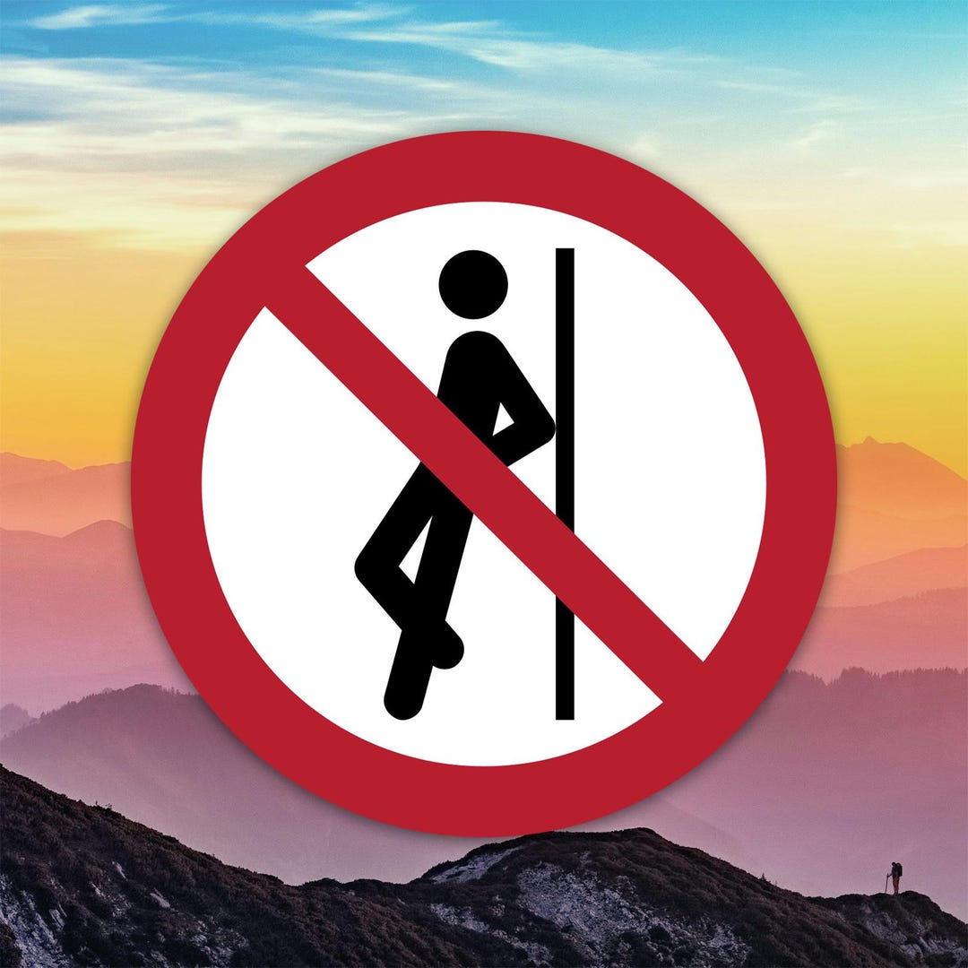 P041 - No Leaning Against Sticker Decal / Die Cut / Many Sizes ...